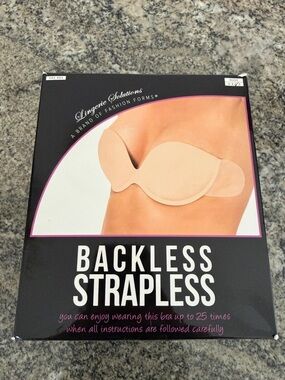 Fashion Forms Nude Backless Strapless Adhesive Bra, C, NIB